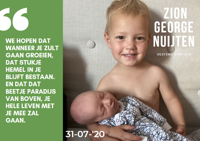 Zion George Nuijten geboren!