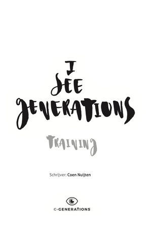 I SEE Generations trainingsboekje - afb. 1